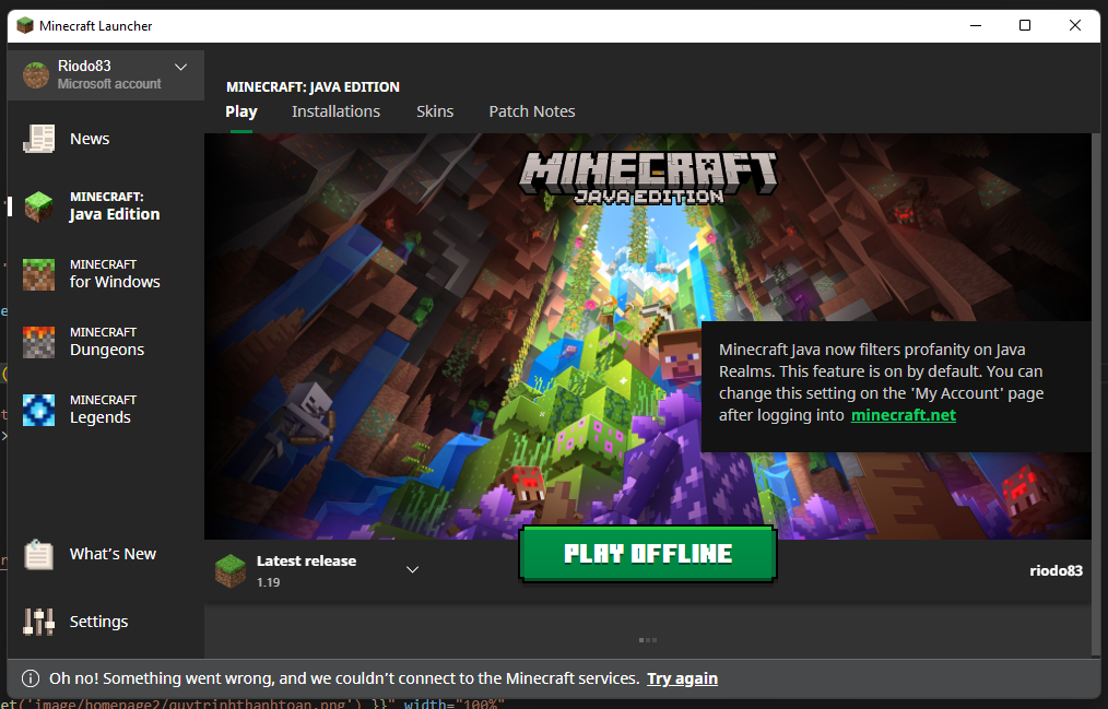 Trình khởi chạy Minecraft Launcher miễn phí